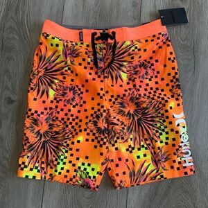 Hurley bright mango boys swim shorts. Very beautiful bright colors